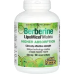 کپسول بربرین لیپومیسل ماتریکس نچرال فاکتورز – Natural Factors Berberine LipoMicel Matrix 500 mg (۹۰ سافت‌ژل